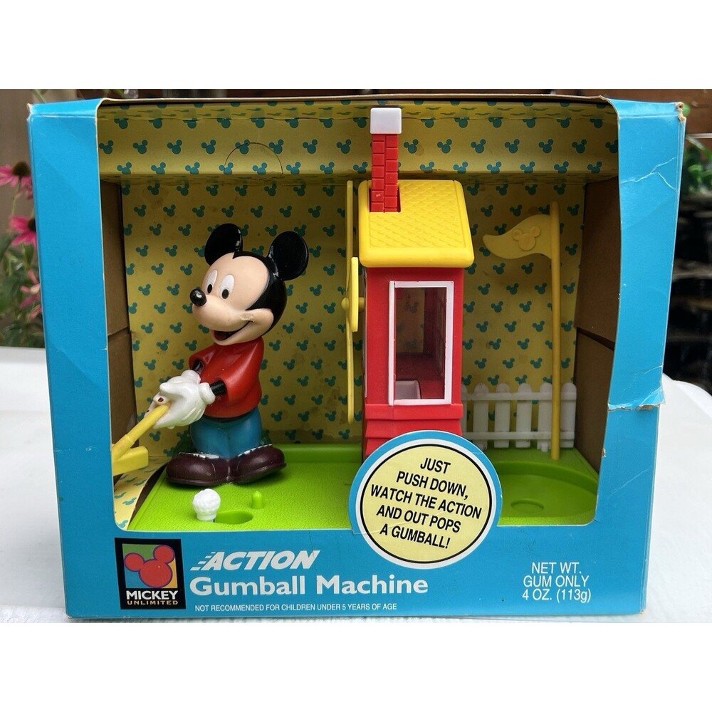 VTG 1990’s Disney Mickey Mouse Gumball Machine Putt Putt Mini Golf Animated